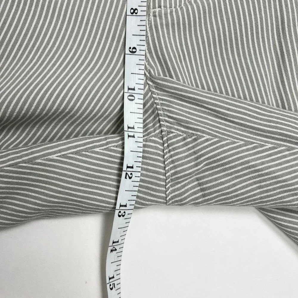 J. Crew Shorts Men's Size 36 Grey White Striped Flat Front Club Bermudas